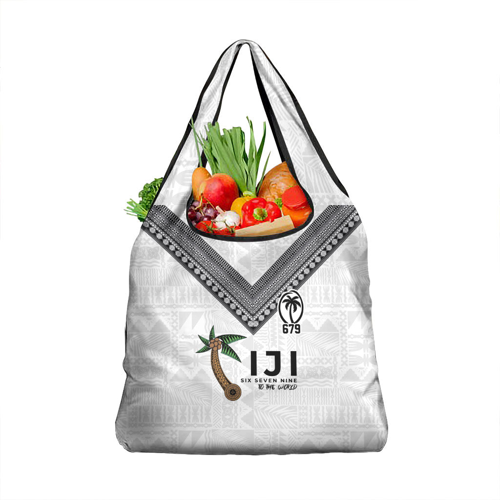 Fijian Rugby Grocery Bag Six Seven Nine to The World - Tapa Pattern