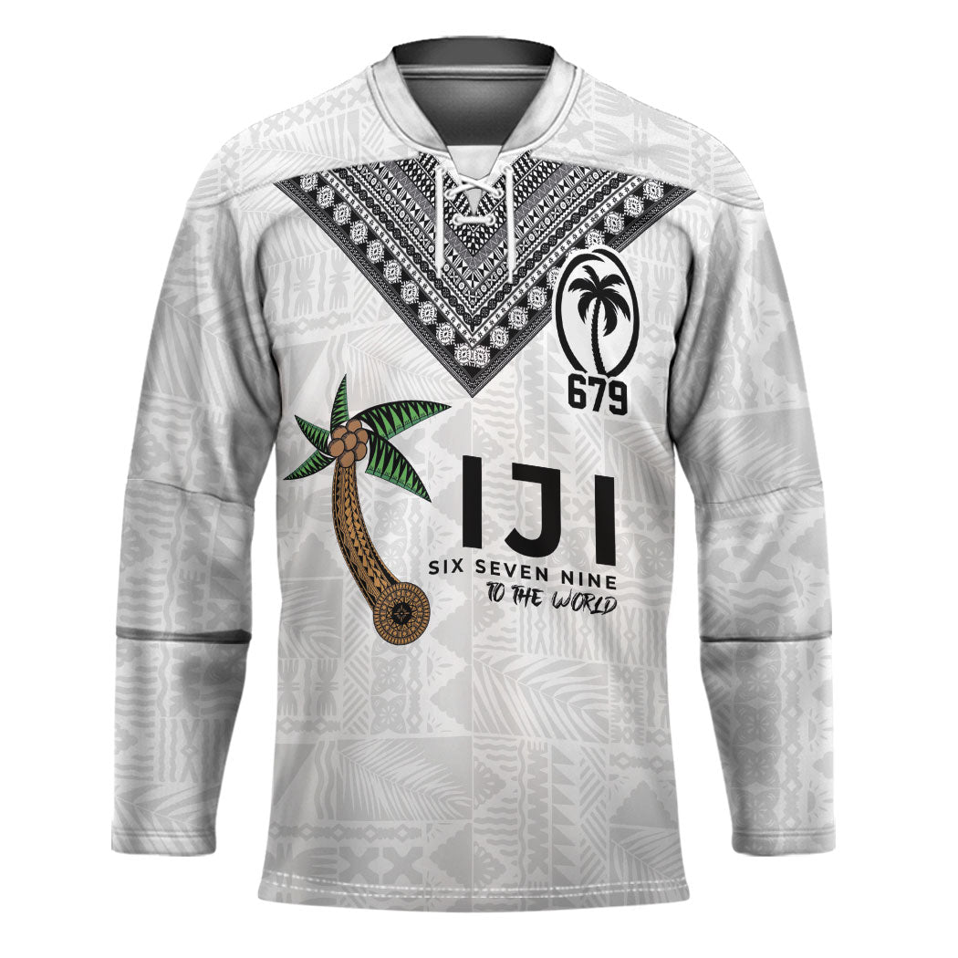 Fijian Rugby Hockey Jersey Six Seven Nine to The World - Tapa Pattern