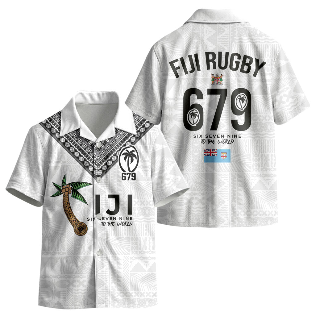 Fijian Rugby Kid Hawaiian Shirt Six Seven Nine to The World - Tapa Pattern