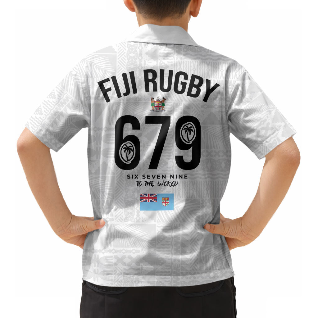 Fijian Rugby Kid Hawaiian Shirt Six Seven Nine to The World - Tapa Pattern