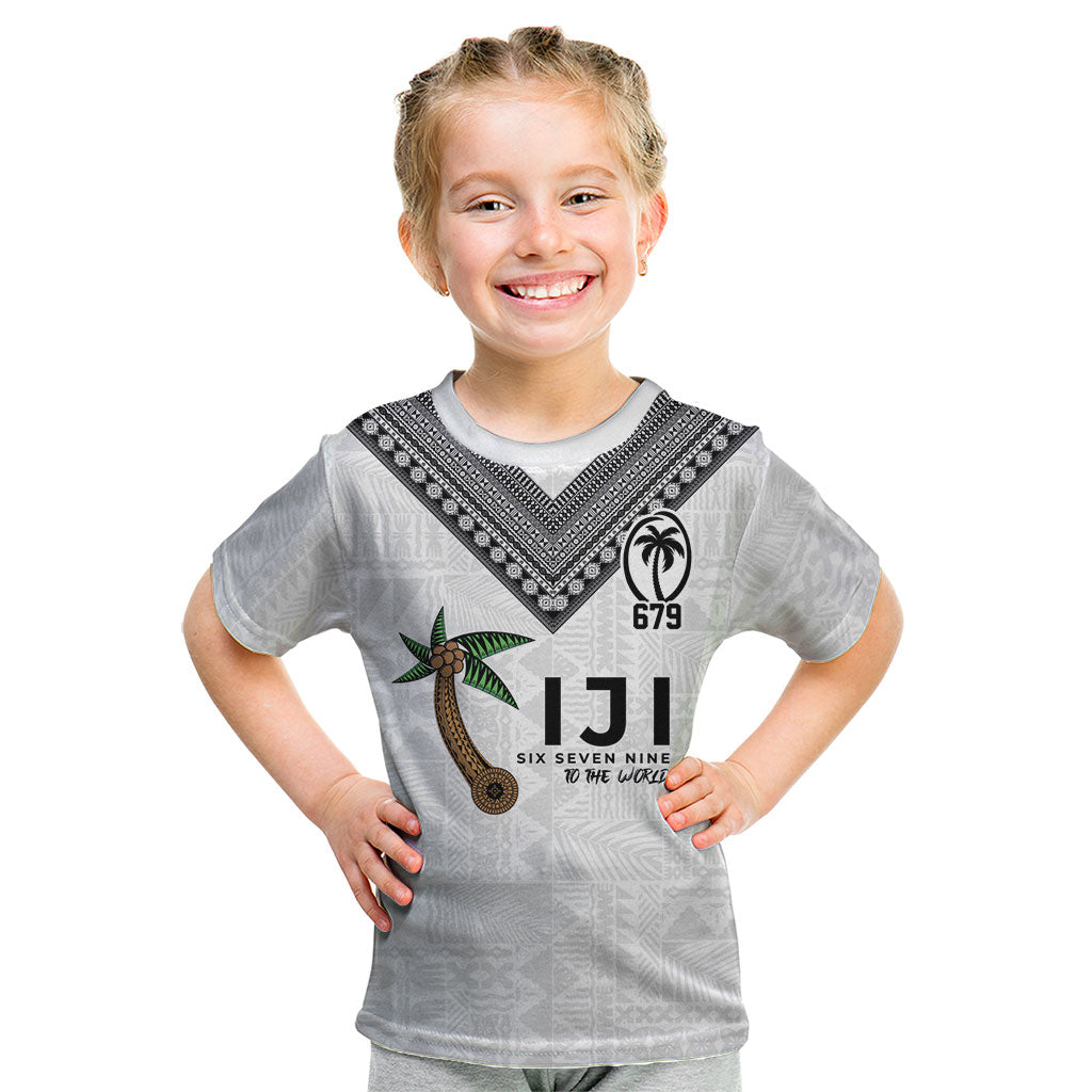 Fijian Rugby Kid T Shirt Six Seven Nine to The World - Tapa Pattern