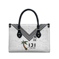 Fijian Rugby Leather Bag Six Seven Nine to The World - Tapa Pattern
