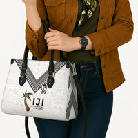 Fijian Rugby Leather Bag Six Seven Nine to The World - Tapa Pattern