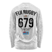 Fijian Rugby Long Sleeve Shirt Six Seven Nine to The World - Tapa Pattern
