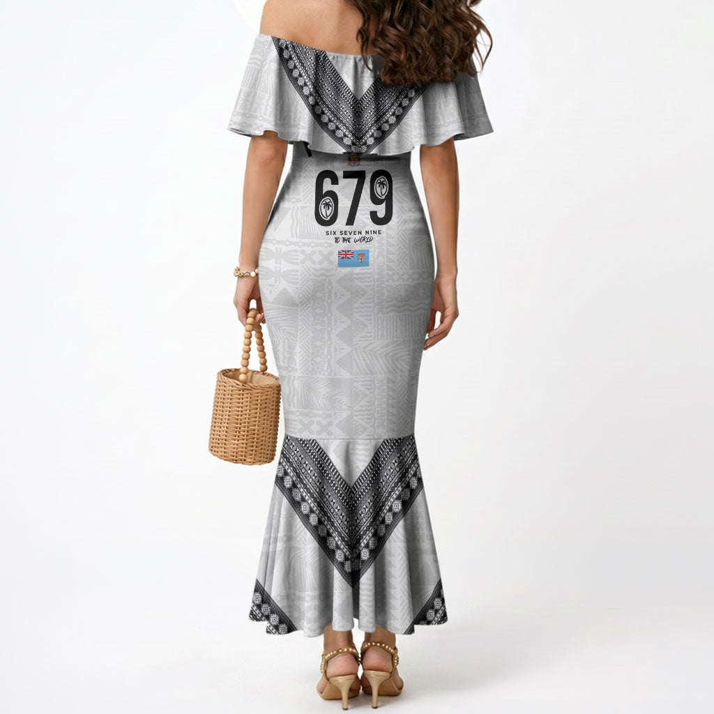 Fijian Rugby Mermaid Dress Six Seven Nine to The World - Tapa Pattern