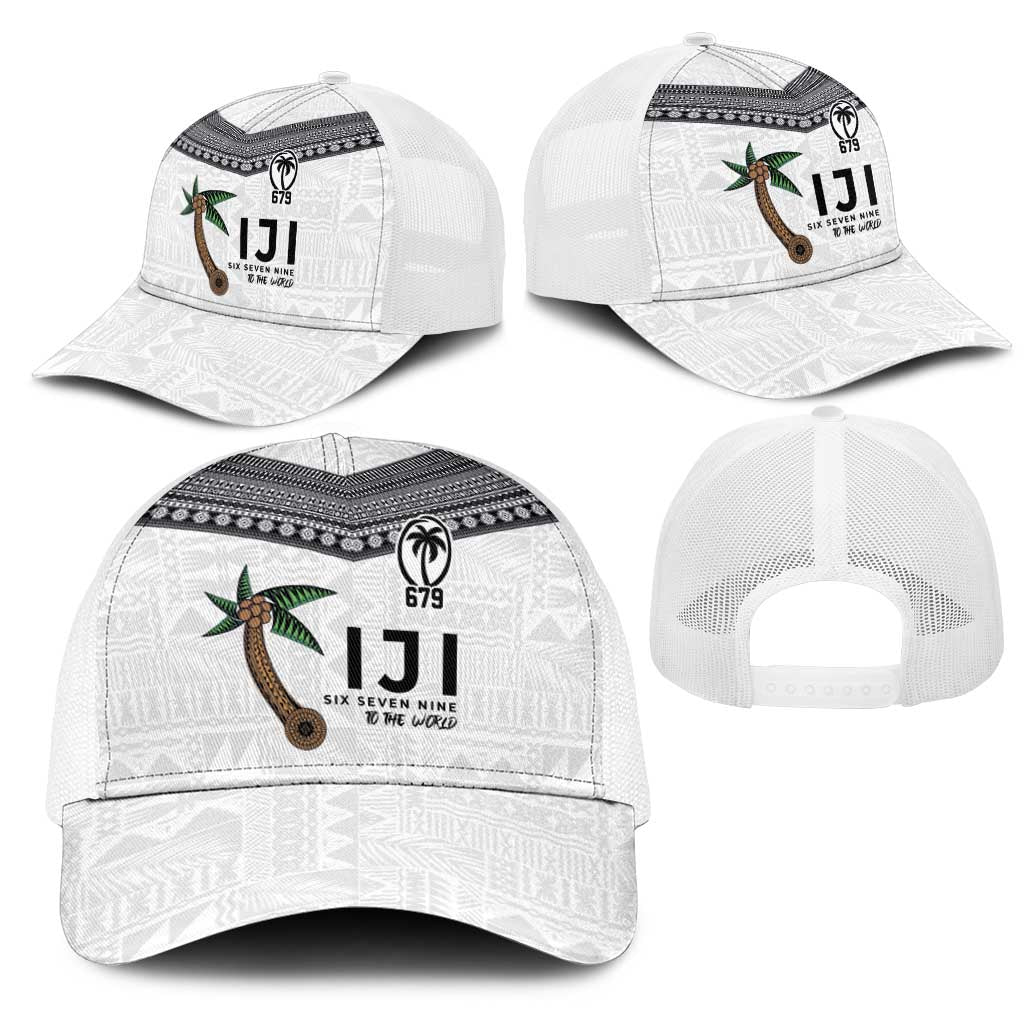 Fijian Rugby Mesh Trucker Cap Six Seven Nine to The World - Tapa Pattern
