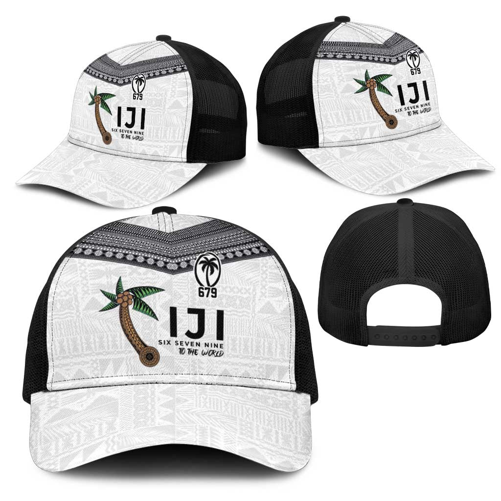 Fijian Rugby Mesh Trucker Cap Six Seven Nine to The World - Tapa Pattern