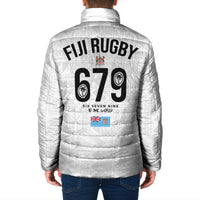Fijian Rugby Padded Jacket Six Seven Nine to The World - Tapa Pattern