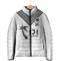 Fijian Rugby Padded Jacket Six Seven Nine to The World - Tapa Pattern
