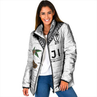Fijian Rugby Padded Jacket Six Seven Nine to The World - Tapa Pattern