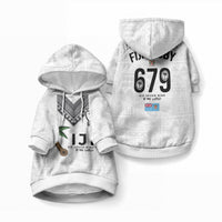 Fijian Rugby Pet Hoodie Six Seven Nine to The World - Tapa Pattern