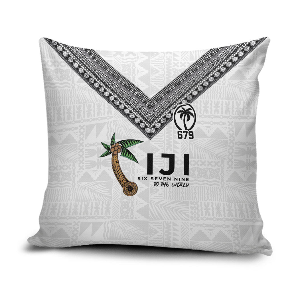 Fijian Rugby Pillow Cover Six Seven Nine to The World - Tapa Pattern