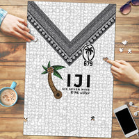 Fijian Rugby Puzzle Six Seven Nine to The World - Tapa Pattern