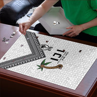 Fijian Rugby Puzzle Six Seven Nine to The World - Tapa Pattern