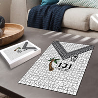 Fijian Rugby Puzzle Six Seven Nine to The World - Tapa Pattern