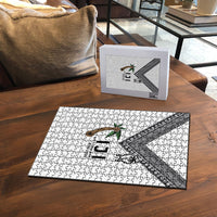 Fijian Rugby Puzzle Six Seven Nine to The World - Tapa Pattern