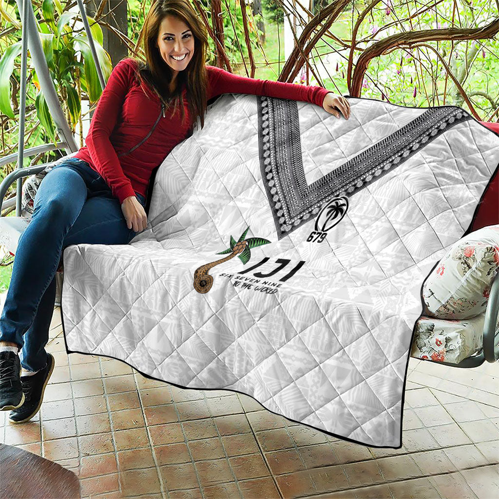 Fijian Rugby Quilt Six Seven Nine to The World - Tapa Pattern