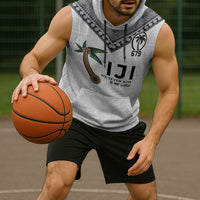 Fijian Rugby Sleeveless Hoodie Six Seven Nine to The World - Tapa Pattern