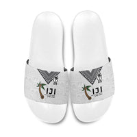 Fijian Rugby Slide Sandals Six Seven Nine to The World - Tapa Pattern