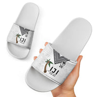 Fijian Rugby Slide Sandals Six Seven Nine to The World - Tapa Pattern