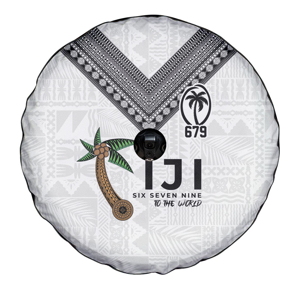 Fijian Rugby Spare Tire Cover Six Seven Nine to The World - Tapa Pattern