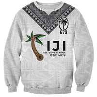 Fijian Rugby Sweatshirt Six Seven Nine to The World - Tapa Pattern
