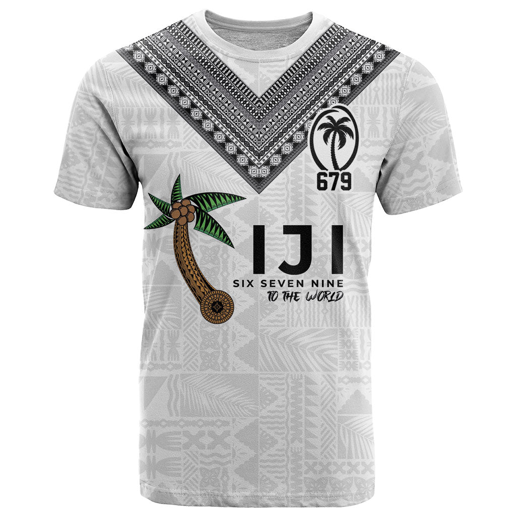 Fijian Rugby T Shirt Six Seven Nine to The World - Tapa Pattern