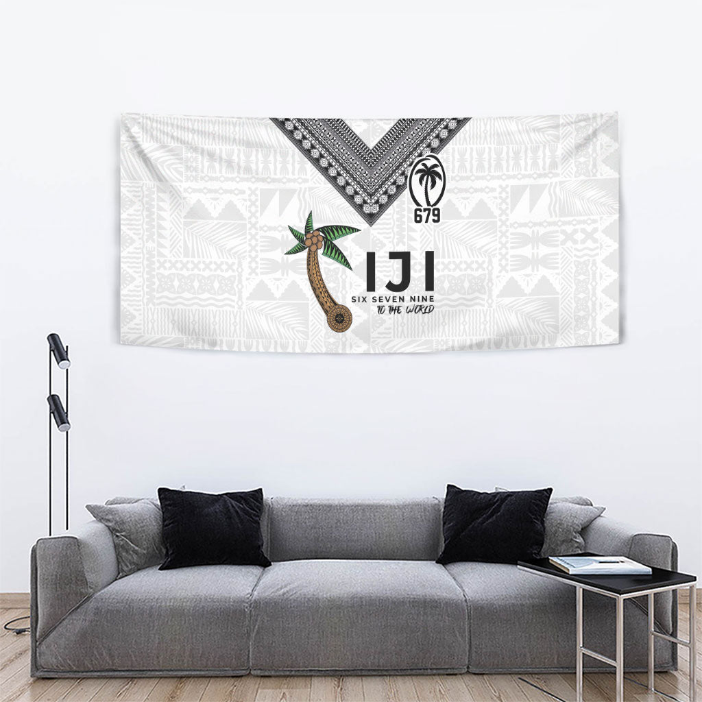 Fijian Rugby Tapestry Six Seven Nine to The World - Tapa Pattern