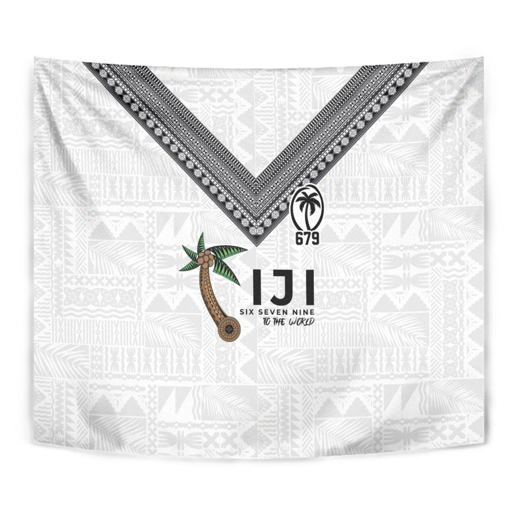 Fijian Rugby Tapestry Six Seven Nine to The World - Tapa Pattern