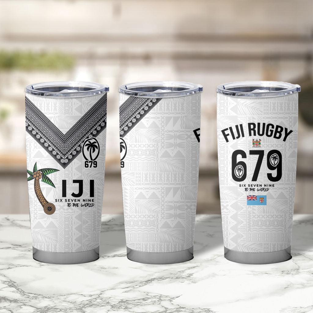 Fijian Rugby Tumbler Cup Six Seven Nine to The World - Tapa Pattern