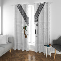 Fijian Rugby Window Curtain Six Seven Nine to The World - Tapa Pattern