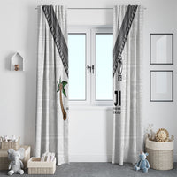 Fijian Rugby Window Curtain Six Seven Nine to The World - Tapa Pattern