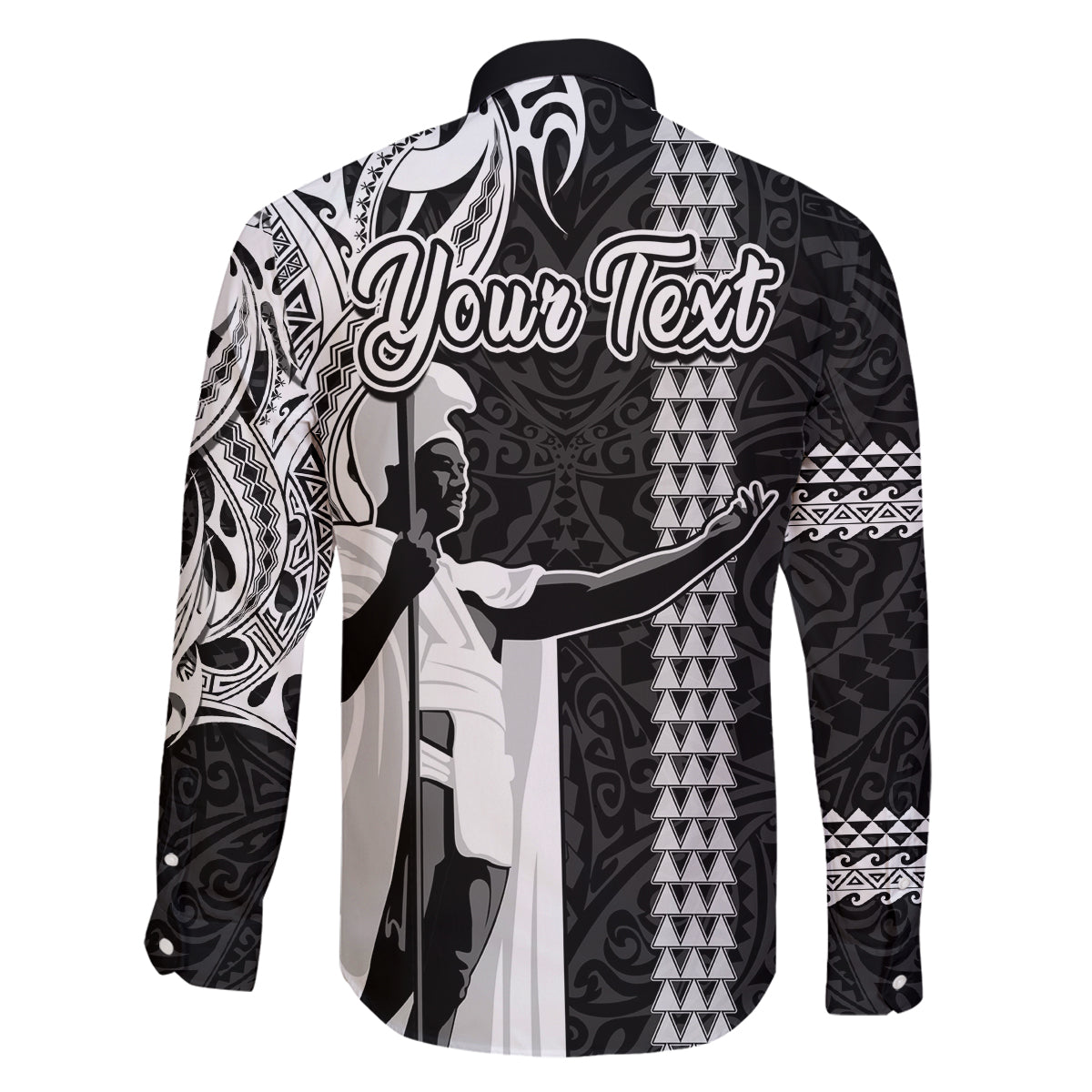 Custom Hawaii Lanai Island Family Matching Long Sleeve Bodycon Dress and Hawaiian Shirt Hawaiian King and Kakau Symbols Abstract Shoulder Tattoo LT03 - Polynesian Pride