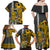 Custom Hawaii Molokai Island Family Matching Off Shoulder Maxi Dress and Hawaiian Shirt Hawaiian Warrior and Kakau Symbols Abstract Tattoo LT03 - Polynesian Pride