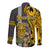 Custom Hawaii Molokai Island Long Sleeve Button Shirt Hawaiian Warrior and Kakau Symbols Abstract Tattoo LT03 - Polynesian Pride