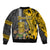 Custom Hawaii Molokai Island Sleeve Zip Bomber Jacket Hawaiian Warrior and Kakau Symbols Abstract Tattoo LT03 - Polynesian Pride