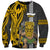 Custom Hawaii Molokai Island Sweatshirt Hawaiian Warrior and Kakau Symbols Abstract Tattoo LT03 Unisex Yellow - Polynesian Pride