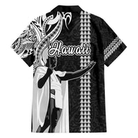 Hawaii Molokai Island Family Matching Tank Maxi Dress and Hawaiian Shirt Hawaiian King and Kakau Symbols Abstract Shoulder Tattoo LT03 - Polynesian Pride