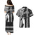 Custom Hawaii Molokai Island Couples Matching Puletasi Dress and Hawaiian Shirt Hawaiian King and Kakau Symbols Abstract Shoulder Tattoo LT03 - Polynesian Pride