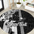 Custom Hawaii Molokai Island Round Carpet Hawaiian King and Kakau Symbols Abstract Shoulder Tattoo LT03 Black - Polynesian Pride
