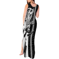 Custom Hawaii Molokai Island Tank Maxi Dress Hawaiian King and Kakau Symbols Abstract Shoulder Tattoo LT03 - Polynesian Pride
