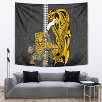 Hawaii Niihau Island Tapestry Hawaiian Warrior and Kakau Symbols Abstract Tattoo LT03 - Polynesian Pride