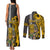 Custom Hawaii Niihau Island Couples Matching Tank Maxi Dress and Long Sleeve Button Shirts Hawaiian Warrior and Kakau Symbols Abstract Tattoo LT03 - Polynesian Pride