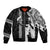 Custom Hawaii Niihau Island Bomber Jacket Hawaiian King and Kakau Symbols Abstract Shoulder Tattoo LT03 Unisex Black - Polynesian Pride