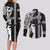 Custom Hawaii Niihau Island Couples Matching Long Sleeve Bodycon Dress and Long Sleeve Button Shirts Hawaiian King and Kakau Symbols Abstract Shoulder Tattoo LT03 - Polynesian Pride