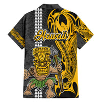 Hawaii Oahu Island Hawaiian Shirt Hawaiian Warrior and Kakau Symbols Abstract Tattoo LT03 - Polynesian Pride