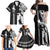 Custom Hawaii Oahu Island Family Matching Off Shoulder Maxi Dress and Hawaiian Shirt Hawaiian King and Kakau Symbols Abstract Shoulder Tattoo LT03 - Polynesian Pride