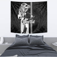 Custom Hawaii Oahu Island Tapestry Hawaiian King and Kakau Symbols Abstract Shoulder Tattoo LT03 - Polynesian Pride