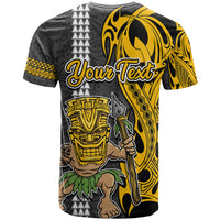 Custom Hawaii Kahoolawe Island T Shirt Hawaiian Warrior and Kakau Symbols Abstract Tattoo LT03 - Polynesian Pride
