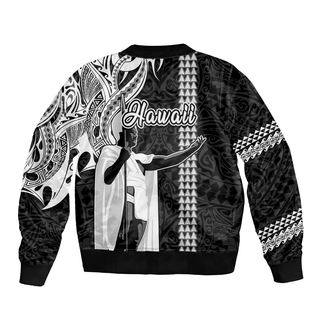 Hawaii Kahoolawe Island Bomber Jacket Hawaiian King and Kakau Symbols Abstract Shoulder Tattoo LT03 - Polynesian Pride